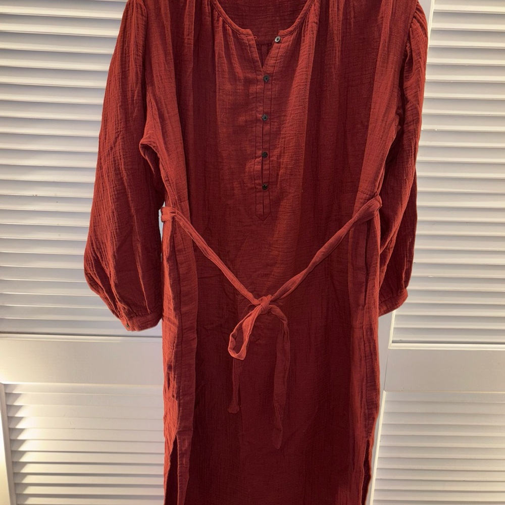 Universal Thread Brick Red Long Sleeve Dress
